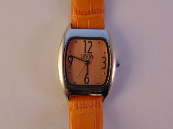 Lasita dameshorloges met leer band OPTITIME HORLOGES GRONINGEN